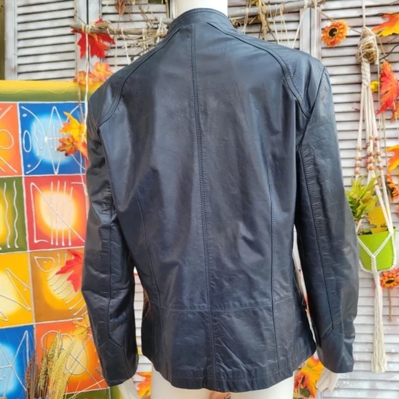 WHET BLUE New York Leather jacket, dark blue - Picture 2 of 12